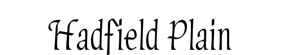 Hadfield Plain cкачати шрифт безкоштовно